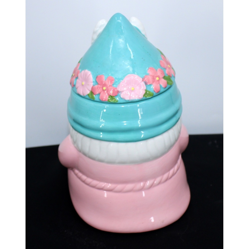 Martha Stewart Gnome Candle Sweet Citrus Scent Pink Blue Floral Bunny Ears Lid - Picture 3 of 7